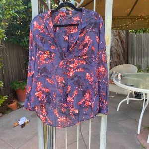Guess Sheer Patterned Blouse
